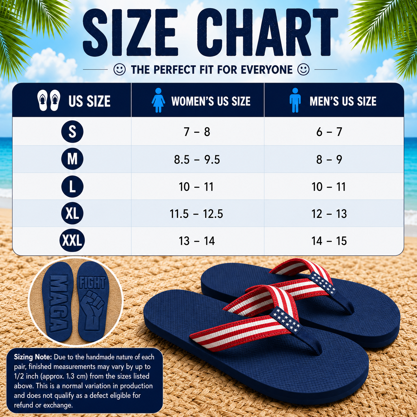 MAGA Sand Imprint Flip-Flops
