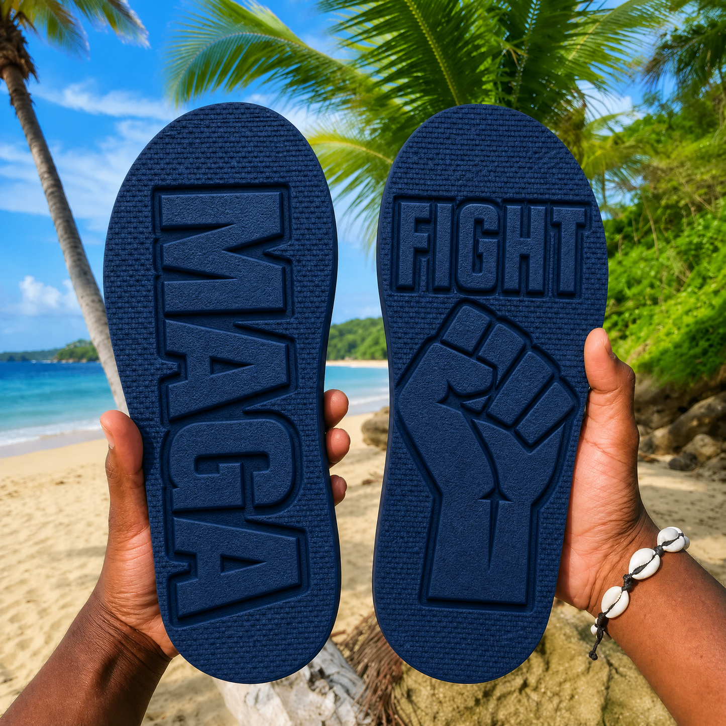 MAGA Sand Imprint Flip-Flops