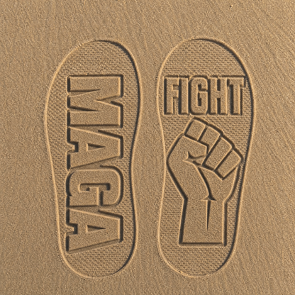 MAGA Sand Imprint Flip-Flops