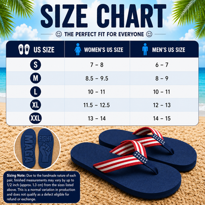 MAGA Sand Imprint Flip-Flops